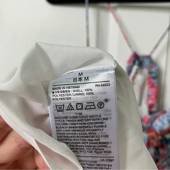 NWT Gap Floral Paisley Ruffle Trim Maxi Dress Boho Beach Coastal - Picture 4 of 8